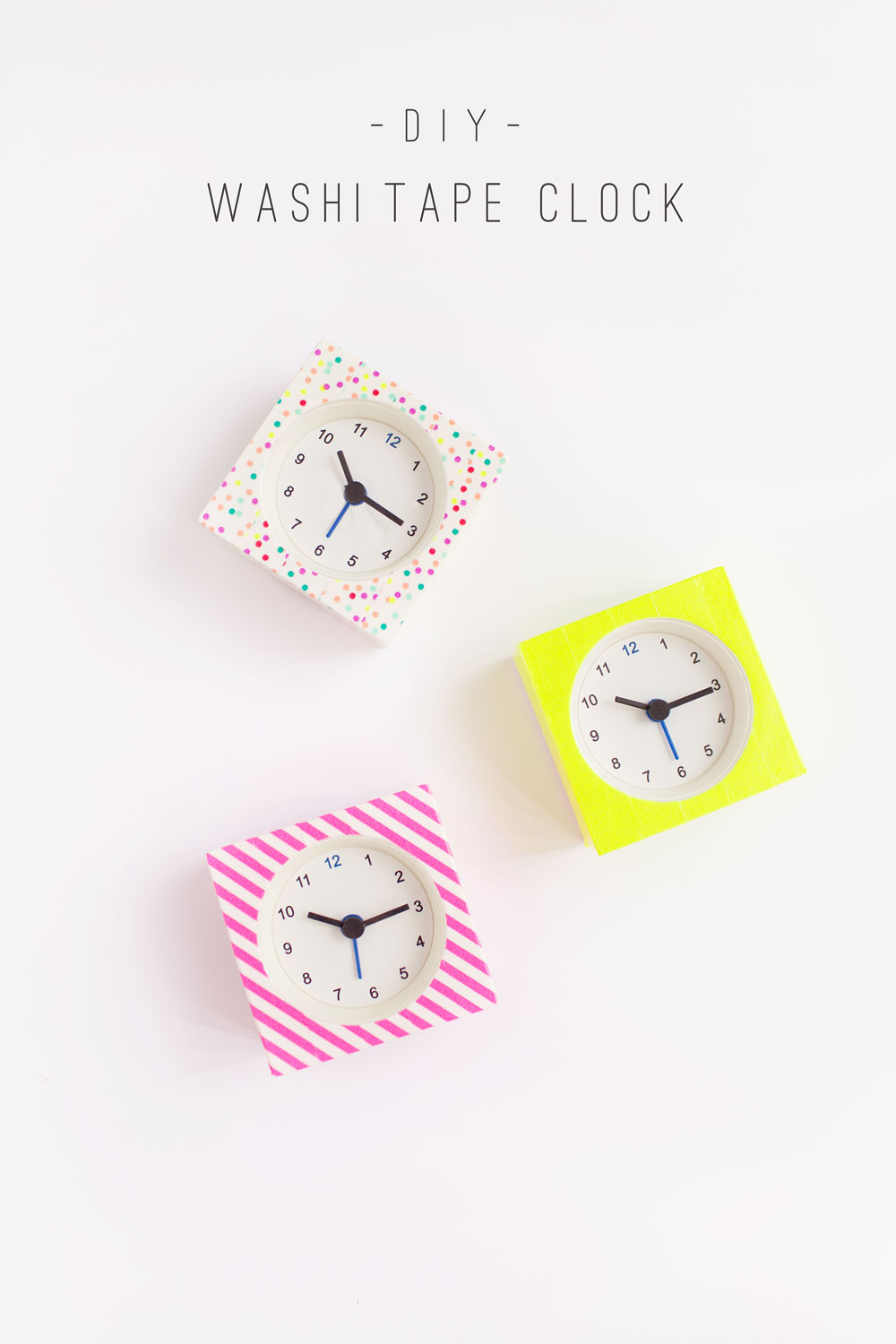 DIY-Washi-Tape-Clock.--This-craft-is-super-simple-and-costs-less-than-$5-to-make