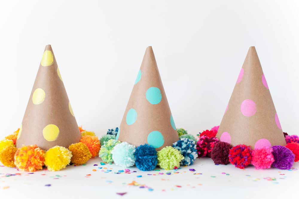 colorful-party-hats
