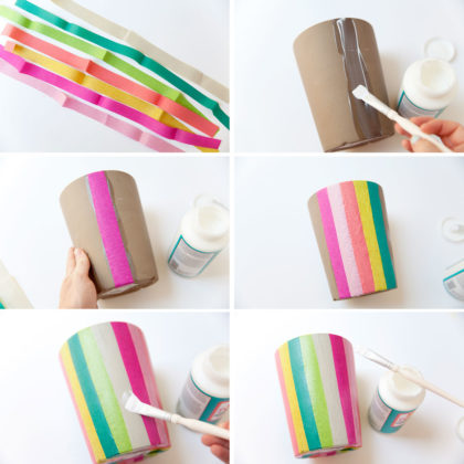 DIY TISSUE PAPER COVERED POTS - Tell Love and Party