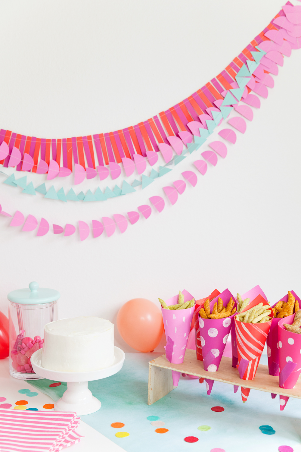 diy party decor and snack holders