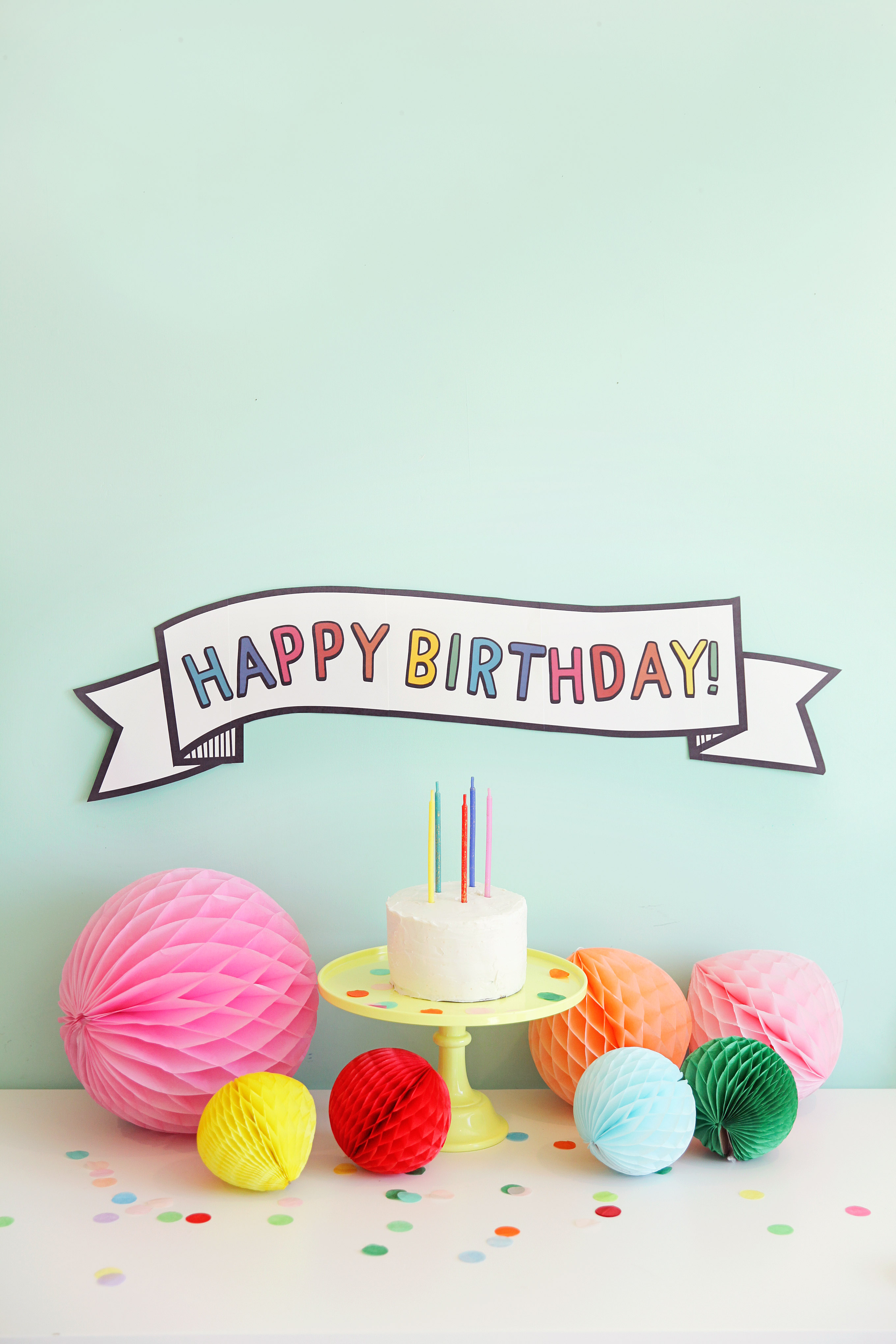 PRINTABLE BIRTHDAY BANNER - Tell Love and Party Throughout Diy Birthday Banner Template